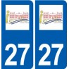 27 Igoville logo autocollant plaque stickers ville