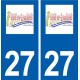 27 Igoville logo autocollant plaque stickers ville