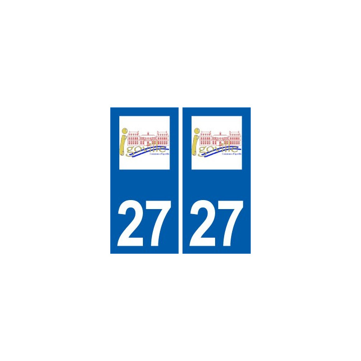 27 Igoville logo autocollant plaque stickers ville