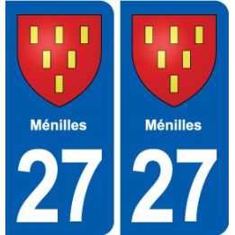 27 Ménilles blason autocollant plaque stickers ville