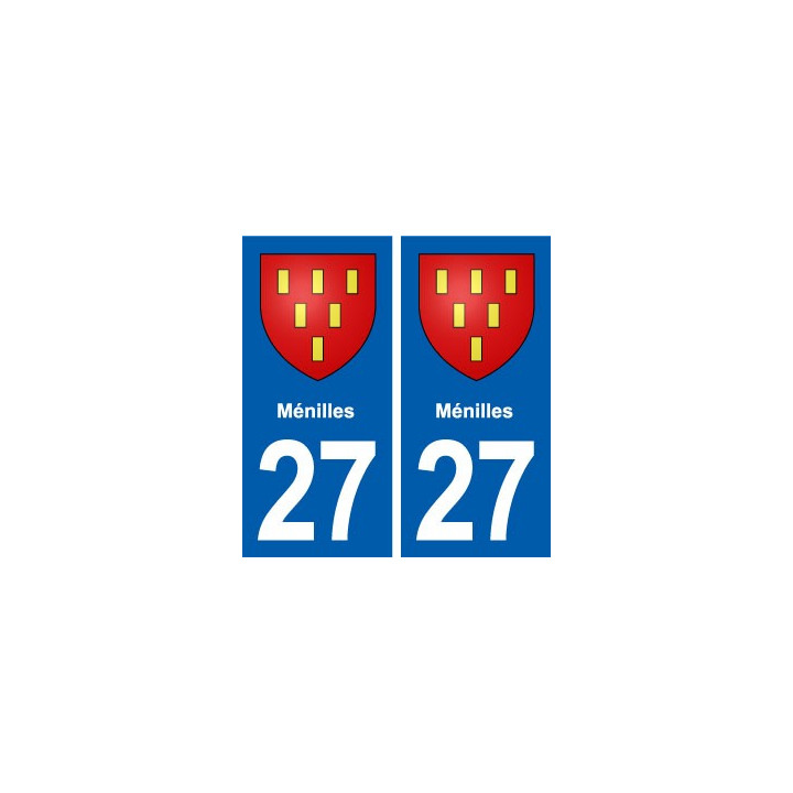 27 Ménilles blason autocollant plaque stickers ville