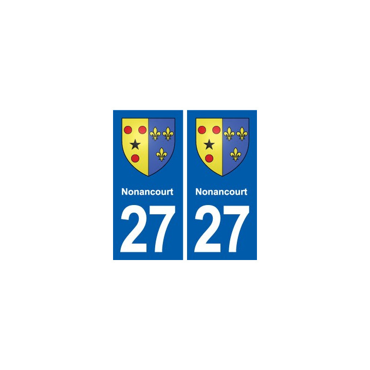 27 Nonancourt blason autocollant plaque stickers ville