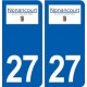 27 Nonancourt logo autocollant plaque stickers ville