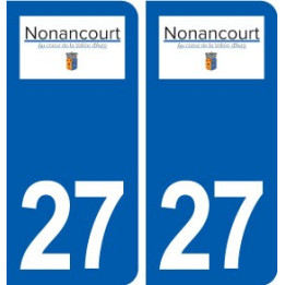 27 Nonancourt logo autocollant plaque stickers ville