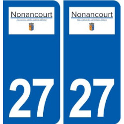 27 Nonancourt logo autocollant plaque stickers ville