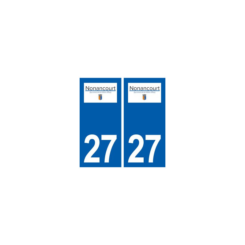 27 Nonancourt logo autocollant plaque stickers ville
