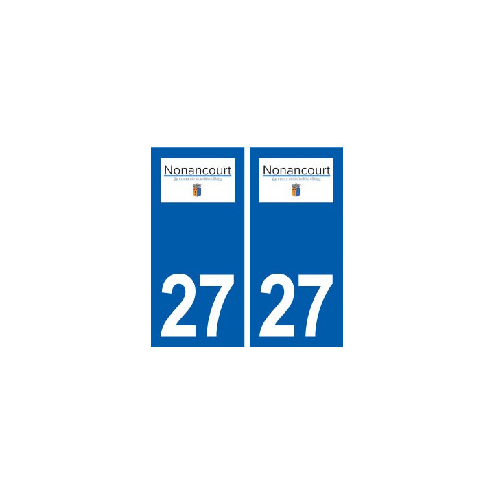 27 Nonancourt logo autocollant plaque stickers ville