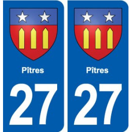 27 Pîtres blason autocollant plaque stickers ville