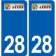 28 Arrou logo autocollant plaque stickers ville