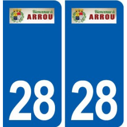 28 Arrou logo autocollant plaque stickers ville