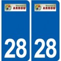 28 Arrou logo autocollant plaque stickers ville
