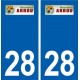 28 Arrou logo autocollant plaque stickers ville