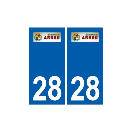 28 Arrou logo autocollant plaque stickers ville