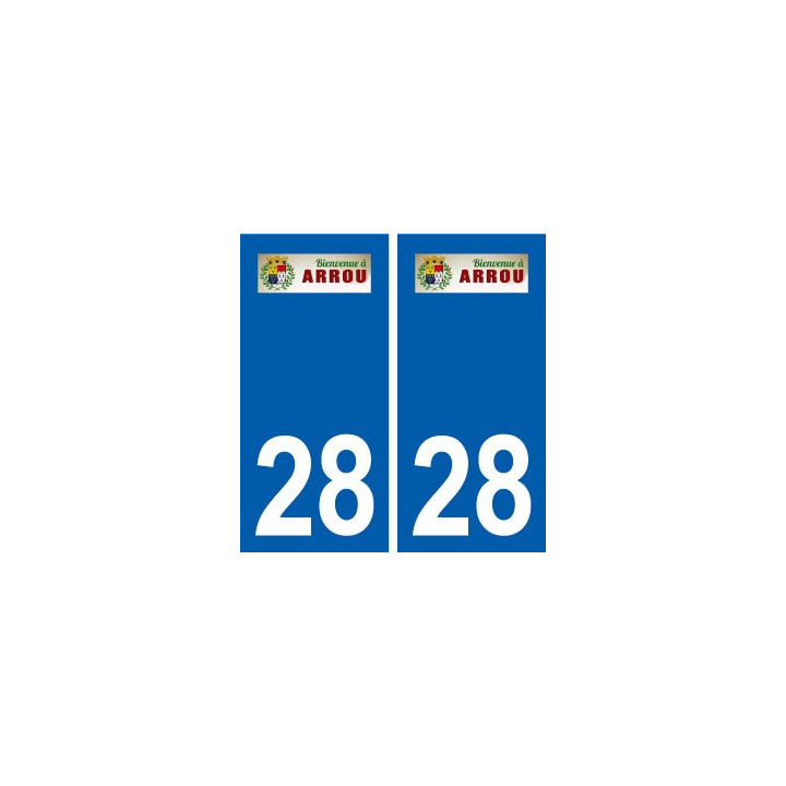 28 Arrou logo autocollant plaque stickers ville