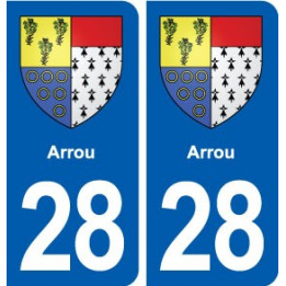 28 Arrou blason autocollant plaque stickers ville
