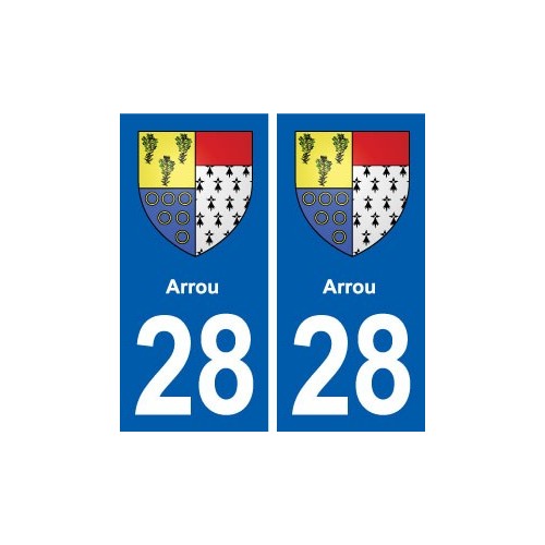 28 Arrou blason autocollant plaque stickers ville