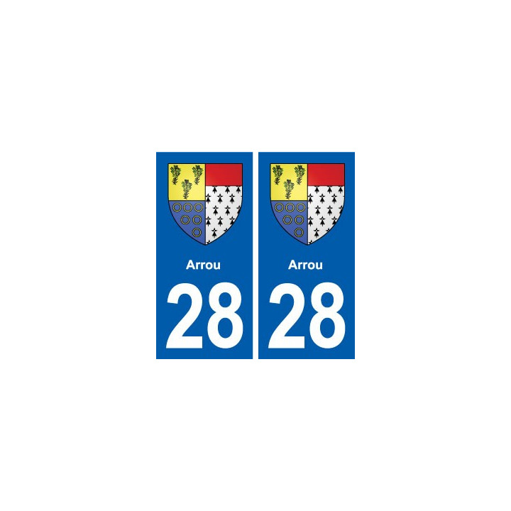 28 Arrou blason autocollant plaque stickers ville