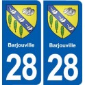 28 Barjouville blason autocollant plaque stickers ville