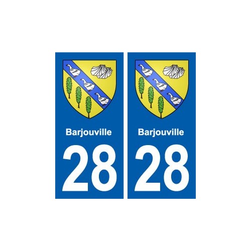 28 Barjouville blason autocollant plaque stickers ville