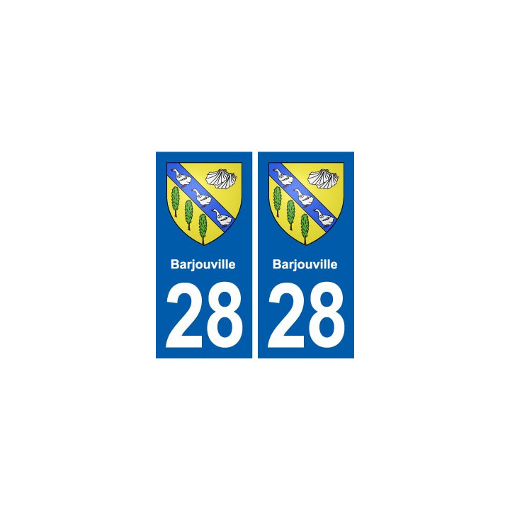 28 Barjouville blason autocollant plaque stickers ville