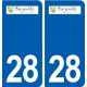 28 Barjouville logo autocollant plaque stickers ville