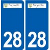 28 Barjouville logo autocollant plaque stickers ville