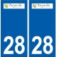 28 Barjouville logo autocollant plaque stickers ville