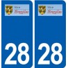28 Brezolles logo autocollant plaque stickers ville