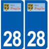 28 Brezolles logo autocollant plaque stickers ville
