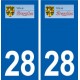 28 Brezolles logo autocollant plaque stickers ville
