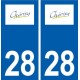 28 Cherisy logo autocollant plaque stickers ville