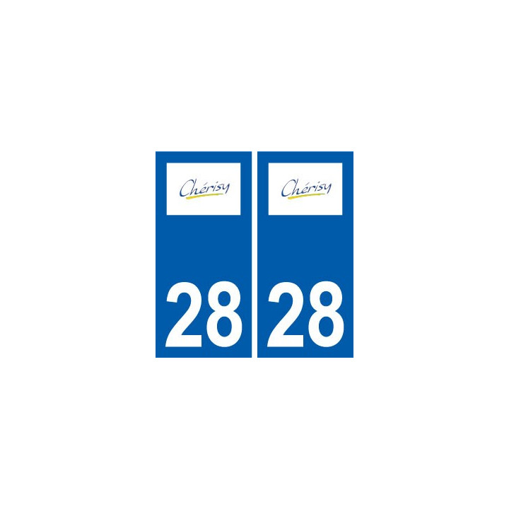28 Cherisy logo autocollant plaque stickers ville