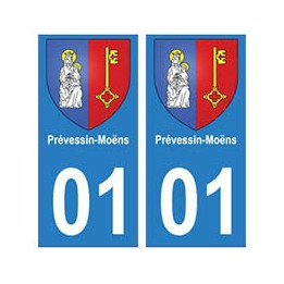 01 Prévessin-Moëns ville autocollant plaque