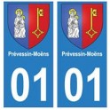 01 Prévessin-Moëns ville autocollant plaque