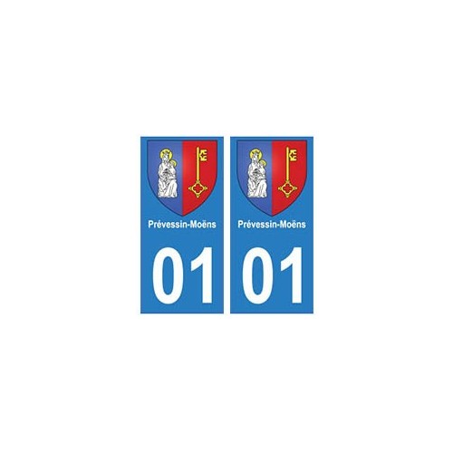 01 Prévessin-Moëns ville autocollant plaque