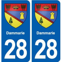28 Dammarie blason autocollant plaque stickers ville