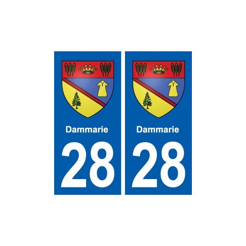 28 Dammarie blason autocollant plaque stickers ville
