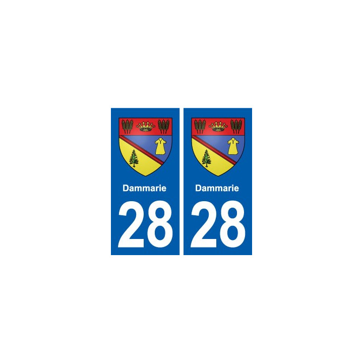 28 Dammarie blason autocollant plaque stickers ville
