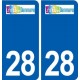28 Dammarie logo autocollant plaque stickers ville