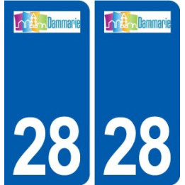 28 Dammarie logo autocollant plaque stickers ville