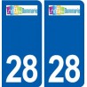 28 Dammarie logo autocollant plaque stickers ville