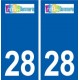 28 Dammarie logo autocollant plaque stickers ville