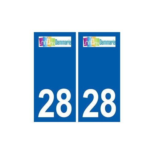 28 Dammarie logo autocollant plaque stickers ville