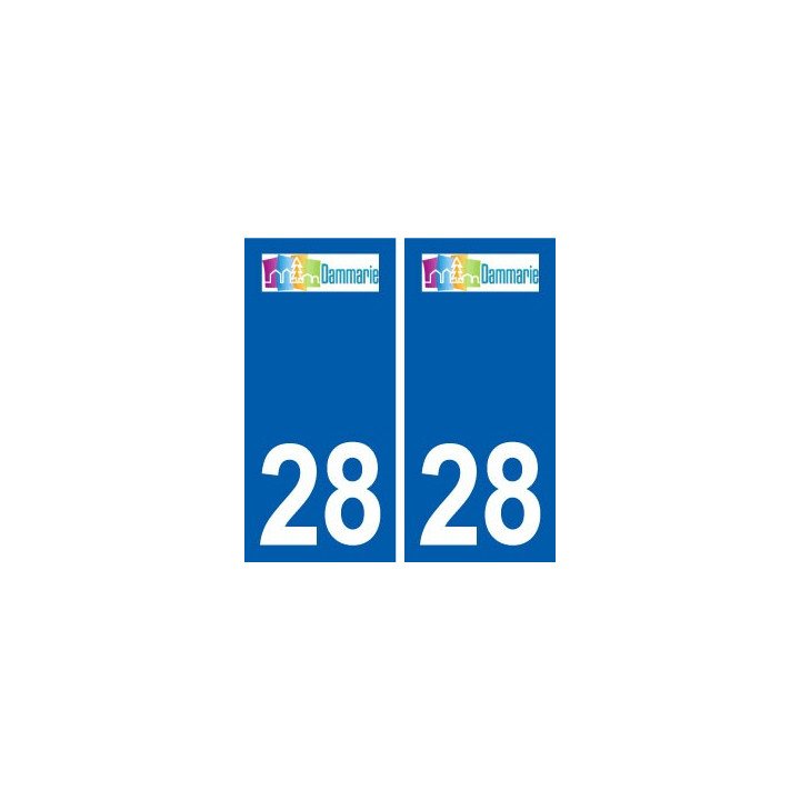 28 Dammarie logo autocollant plaque stickers ville