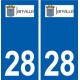 28 Janville logo autocollant plaque stickers ville