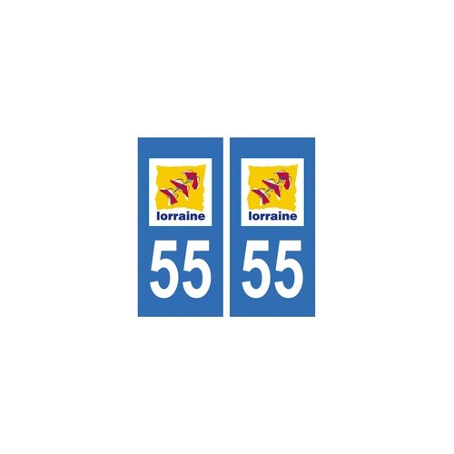 55 Meuse autocollant plaque