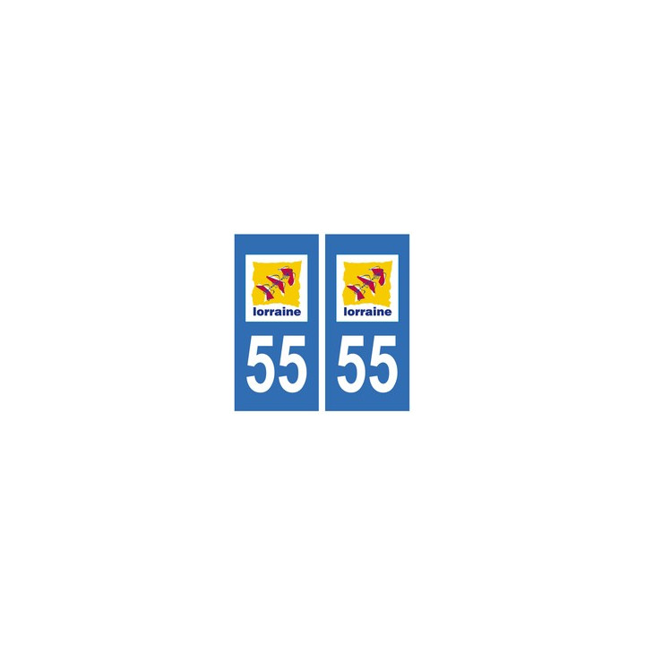 55 Meuse autocollant plaque