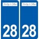 28 Tremblay-les-Villages logo autocollant plaque stickers ville