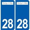 28 Tremblay-les-Villages logo autocollant plaque stickers ville