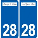 28 Tremblay-les-Villages logo autocollant plaque stickers ville